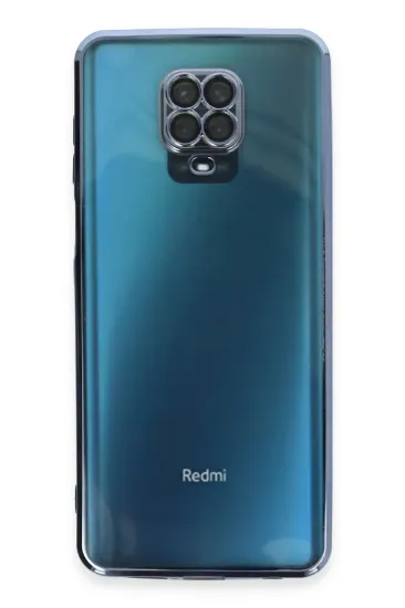 Newface Xiaomi Redmi Note 9 Pro Kılıf Razer Lensli Silikon - Açık Mavi resmi