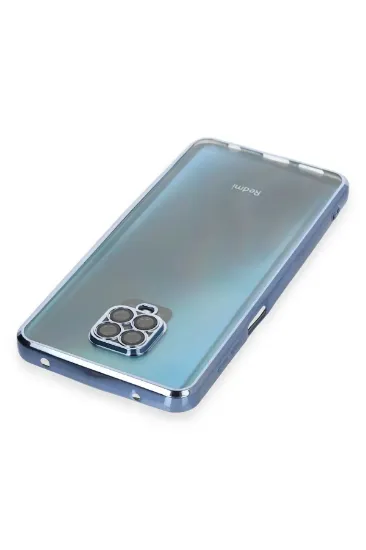 Newface Xiaomi Redmi Note 9 Pro Kılıf Razer Lensli Silikon - Açık Mavi resmi