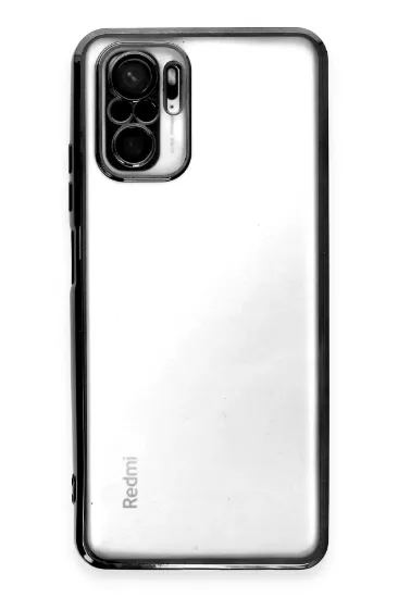 Newface Xiaomi Redmi Note 10 Kılıf Razer Lensli Silikon - Siyah resmi