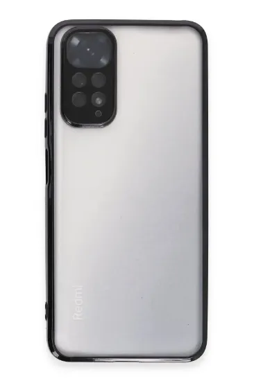 Newface Xiaomi Redmi Note 11 Kılıf Razer Lensli Silikon - Siyah resmi