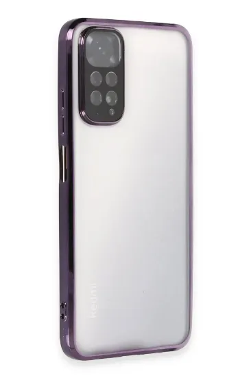 Newface Xiaomi Redmi Note 11 Kılıf Razer Lensli Silikon - Mor resmi
