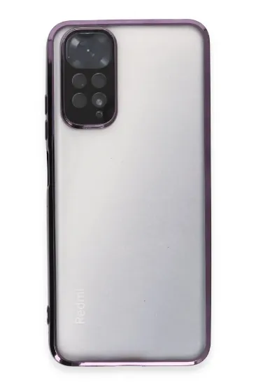 Newface Xiaomi Redmi Note 11 Kılıf Razer Lensli Silikon - Mor resmi