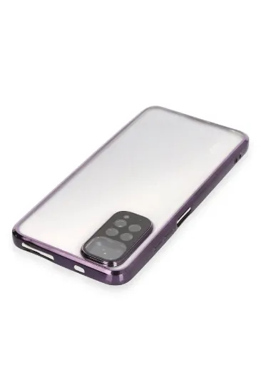 Newface Xiaomi Redmi Note 11 Kılıf Razer Lensli Silikon - Mor resmi