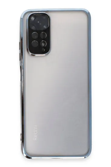 Newface Xiaomi Redmi Note 11 Kılıf Razer Lensli Silikon - Açık Mavi resmi