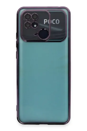 Newface Xiaomi Redmi 10C Kılıf Razer Lensli Silikon - Mor resmi