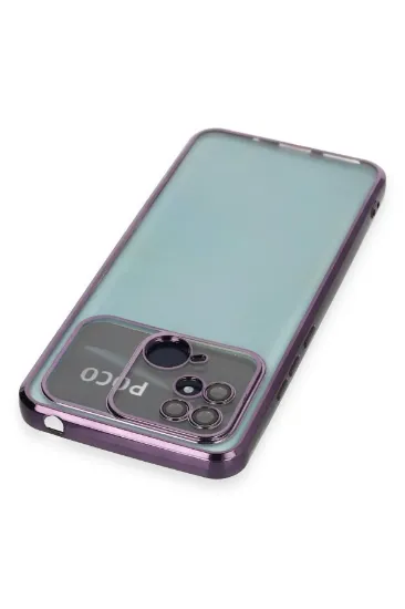 Newface Xiaomi Redmi 10C Kılıf Razer Lensli Silikon - Mor resmi