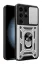 Newface Samsung Galaxy S24 Ultra Kılıf Pars Lens Yüzüklü Silikon - Gümüş resmi