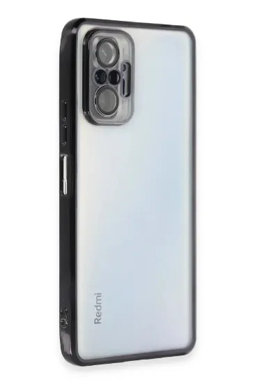 Newface Xiaomi Redmi Note 10 Pro Kılıf Razer Lensli Silikon - Siyah resmi