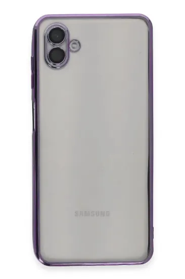 Newface Samsung Galaxy A04 Kılıf Razer Lensli Silikon - Mor resmi