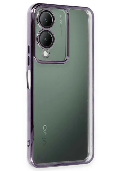 Newface Vivo Y17S Kılıf Razer Lensli Silikon - Mor resmi