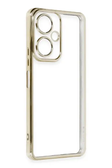Newface Vivo Y27 Kılıf Razer Lensli Silikon - Gold resmi
