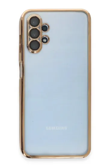Newface Samsung Galaxy A13 4G Kılıf Razer Lensli Silikon - Gold resmi