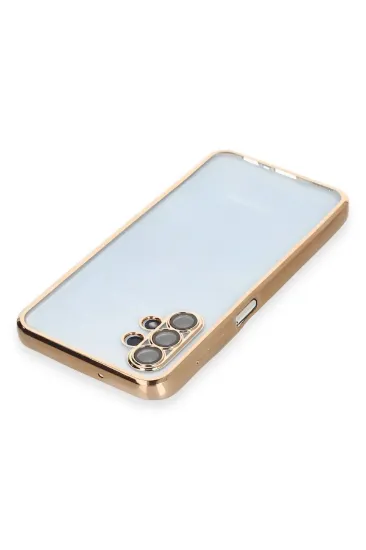 Newface Samsung Galaxy A13 4G Kılıf Razer Lensli Silikon - Gold resmi