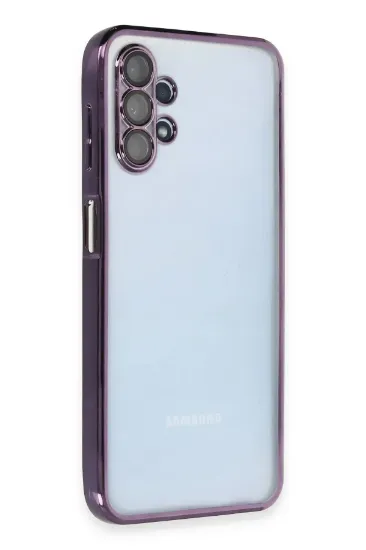 Newface Samsung Galaxy A13 4G Kılıf Razer Lensli Silikon - Mor resmi