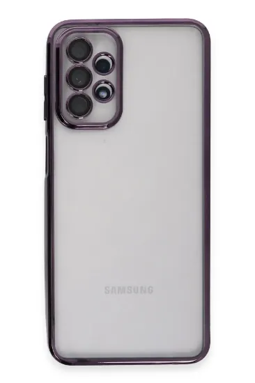 Newface Samsung Galaxy A23 4G Kılıf Razer Lensli Silikon - Mor resmi