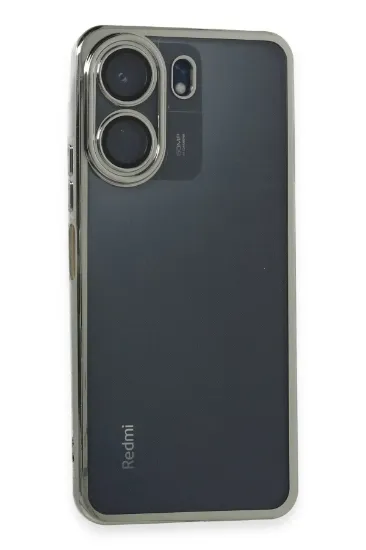 Newface Xiaomi Redmi 13C Kılıf Razer Lensli Silikon - Gümüş resmi