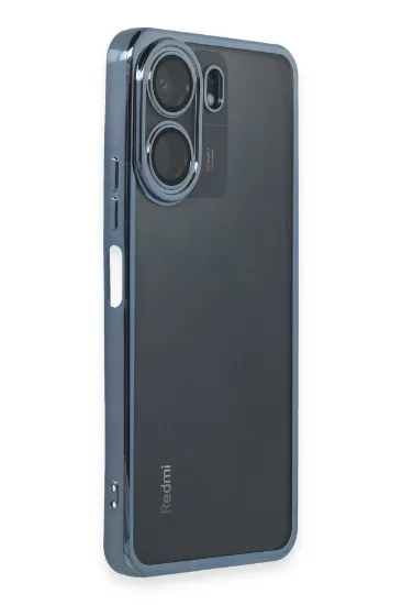 Newface Xiaomi Redmi 13C Kılıf Razer Lensli Silikon - Lacivert resmi