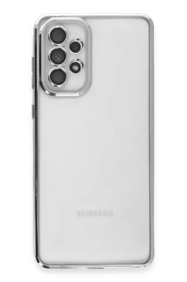 Newface Samsung Galaxy A53 5G Kılıf Razer Lensli Silikon - Gümüş resmi