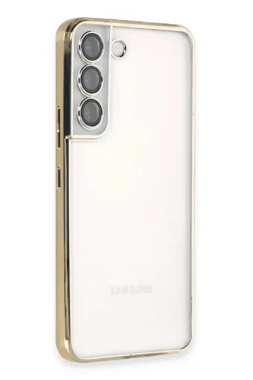 Newface Samsung Galaxy S22 Kılıf Razer Lensli Silikon - Gold resmi