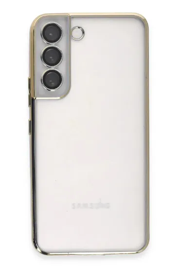 Newface Samsung Galaxy S22 Kılıf Razer Lensli Silikon - Gold resmi