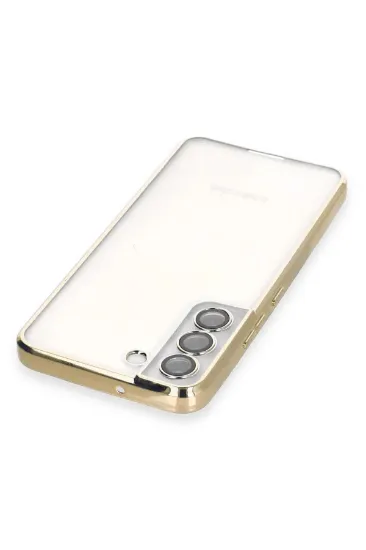 Newface Samsung Galaxy S22 Kılıf Razer Lensli Silikon - Gold resmi