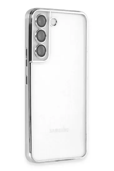 Newface Samsung Galaxy S22 Kılıf Razer Lensli Silikon - Gümüş resmi
