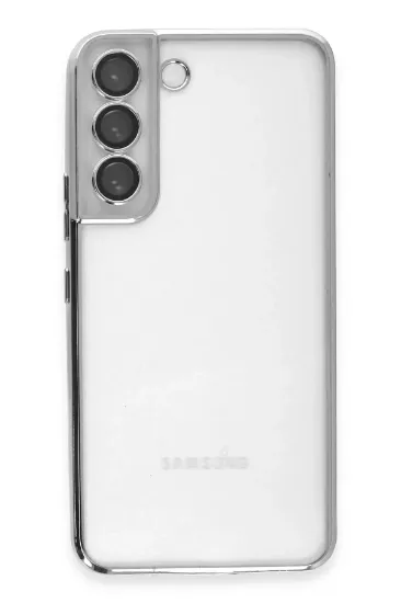 Newface Samsung Galaxy S22 Kılıf Razer Lensli Silikon - Gümüş resmi