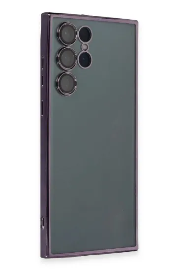 Newface Samsung Galaxy S22 Ultra Kılıf Razer Lensli Silikon - Mor resmi