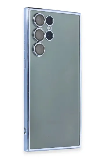 Newface Samsung Galaxy S22 Ultra Kılıf Razer Lensli Silikon - Açık Mavi resmi