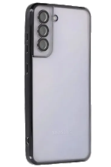 Newface Samsung Galaxy S21 FE Kılıf Razer Lensli Silikon - Siyah resmi
