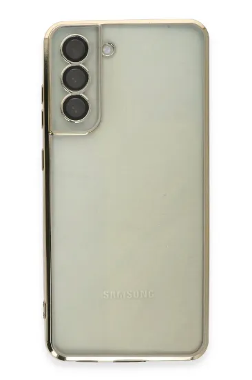 Newface Samsung Galaxy S21 FE Kılıf Razer Lensli Silikon - Gold resmi