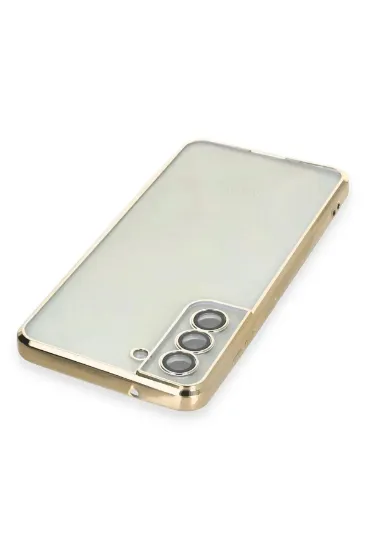 Newface Samsung Galaxy S21 FE Kılıf Razer Lensli Silikon - Gold resmi