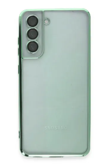 Newface Samsung Galaxy S21 FE Kılıf Razer Lensli Silikon - Yeşil resmi