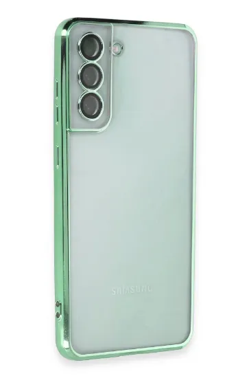 Newface Samsung Galaxy S21 FE Kılıf Razer Lensli Silikon - Yeşil resmi