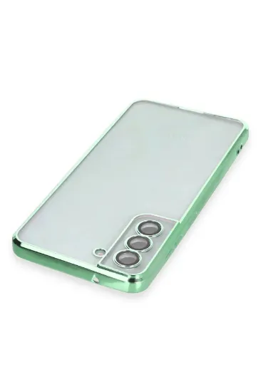 Newface Samsung Galaxy S21 FE Kılıf Razer Lensli Silikon - Yeşil resmi