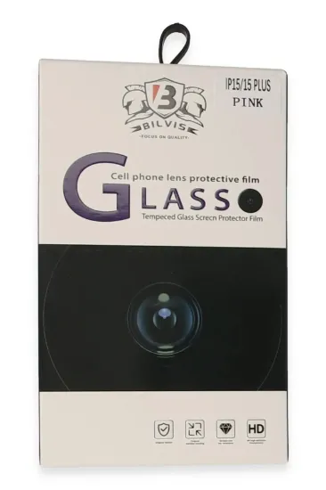 Newface iPhone 15 Bilvis Titan Kamera Lens - Pembe resmi
