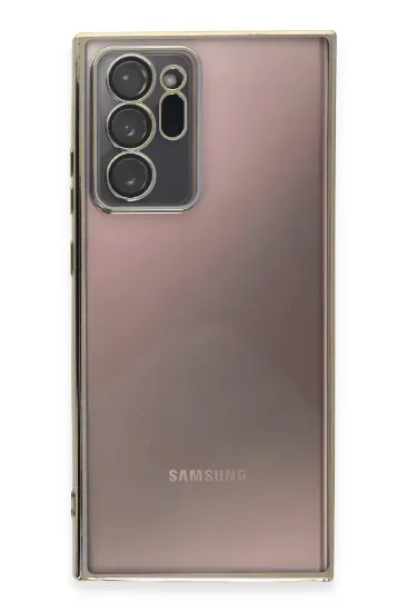 Newface Samsung Galaxy Note 20 Ultra Kılıf Razer Lensli Silikon - Gold resmi