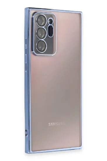 Newface Samsung Galaxy Note 20 Ultra Kılıf Razer Lensli Silikon - Açık Mavi resmi