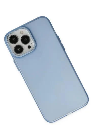 Newface iPhone 13 Pro Kılıf Modos Metal Kapak - Mavi resmi