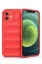 Newface iPhone 12 Kılıf Optimum Silikon - Kırmızı resmi