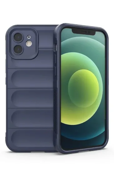 Newface iPhone 12 Kılıf Optimum Silikon - Lacivert resmi