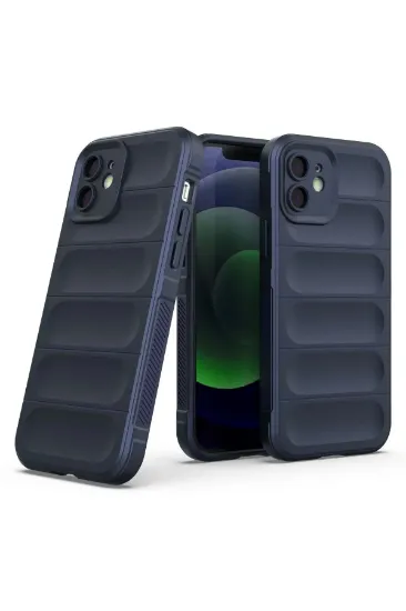 Newface iPhone 12 Kılıf Optimum Silikon - Lacivert resmi