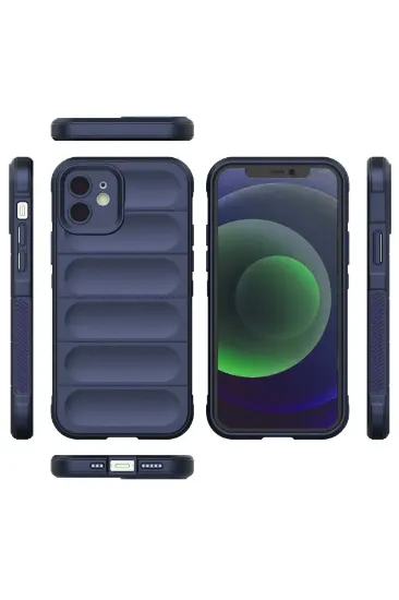 Newface iPhone 12 Kılıf Optimum Silikon - Lacivert resmi
