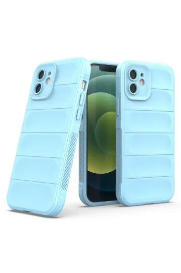 Newface iPhone 12 Kılıf Optimum Silikon - Sky Blue resmi