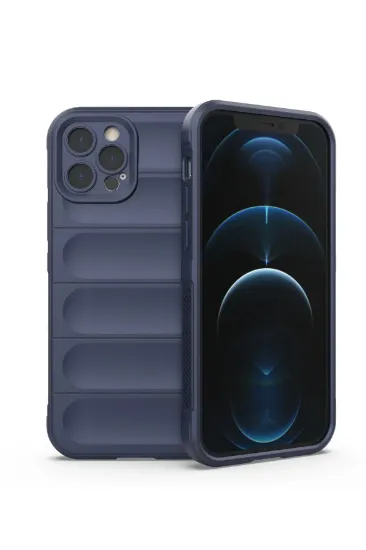 Newface iPhone 12 Pro Kılıf Optimum Silikon - Lacivert resmi