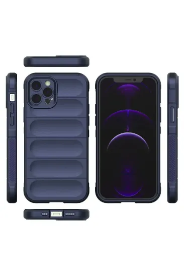 Newface iPhone 12 Pro Kılıf Optimum Silikon - Lacivert resmi