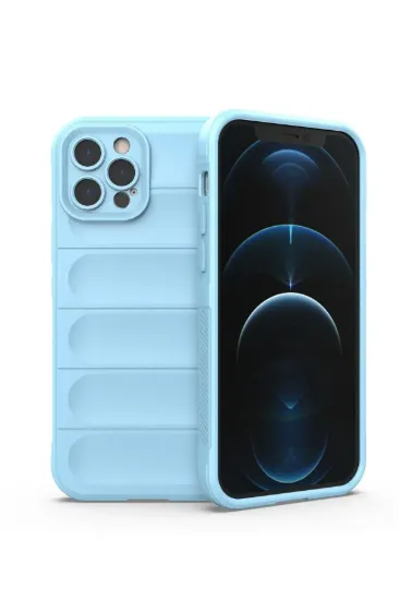 Newface iPhone 12 Pro Kılıf Optimum Silikon - Sky Blue resmi