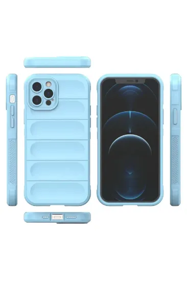 Newface iPhone 12 Pro Kılıf Optimum Silikon - Sky Blue resmi