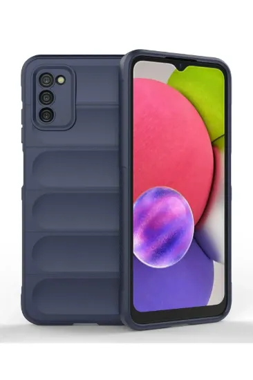 Newface Samsung Galaxy A03S Kılıf Optimum Silikon - Lacivert resmi