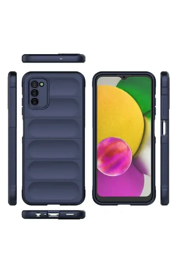 Newface Samsung Galaxy A03S Kılıf Optimum Silikon - Lacivert resmi
